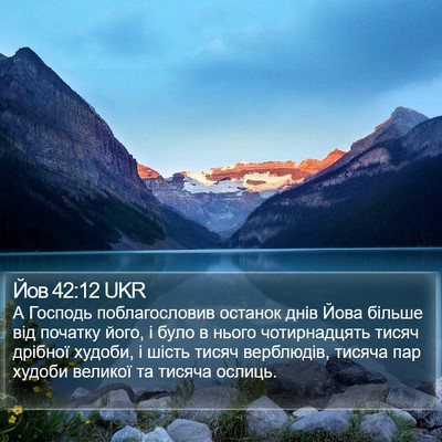 Йов 42:12 UKR Bible Verse Image