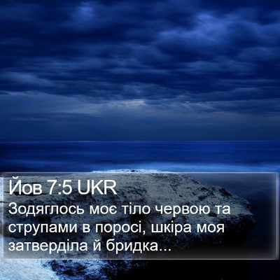 Йов 7:5 UKR Bible Verse Image