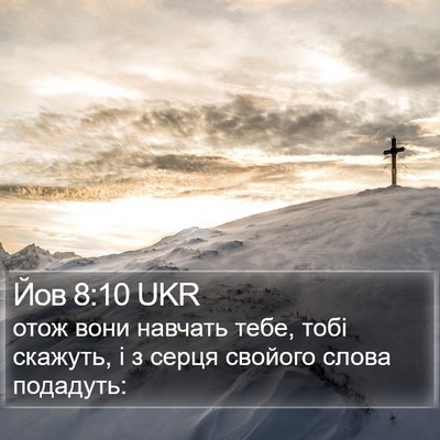 Йов 8:10 UKR Bible Verse Image
