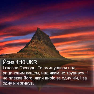Йона 4:10 UKR Bible Verse Image