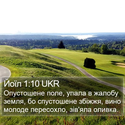Йоїл 1:10 UKR Bible Verse Image