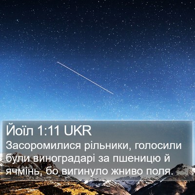 Йоїл 1:11 UKR Bible Verse Image