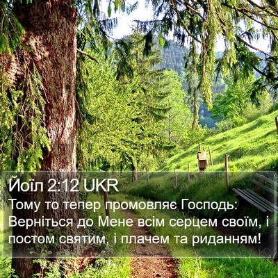 Йоїл 2:12 UKR Bible Verse Image