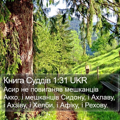 Книга Суддів 1:31 UKR Bible Verse Image