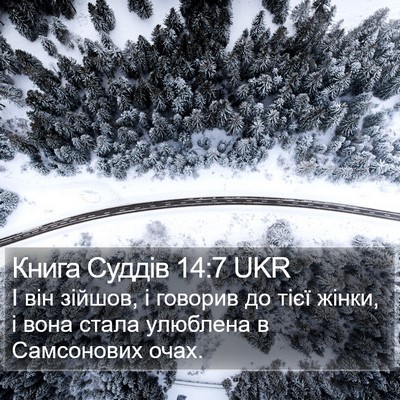 Книга Суддів 14:7 UKR Bible Verse Image