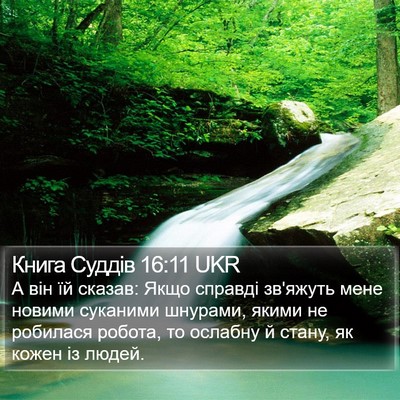 Книга Суддів 16:11 UKR Bible Verse Image