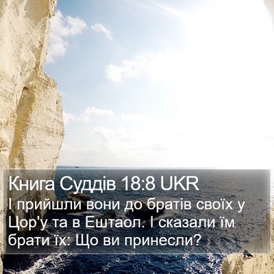 Книга Суддів 18:8 UKR Bible Verse Image