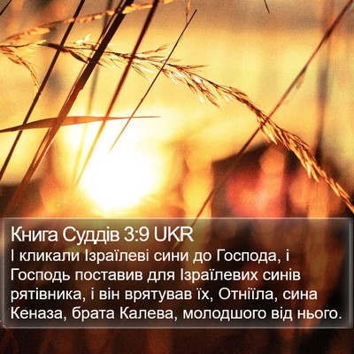 Книга Суддів 3:9 UKR Bible Verse Image