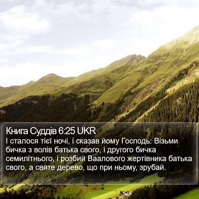 Книга Суддів 6:25 UKR Bible Verse Image