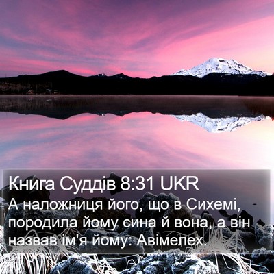 Книга Суддів 8:31 UKR Bible Verse Image