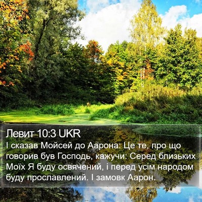 Левит 10:3 UKR Bible Verse Image