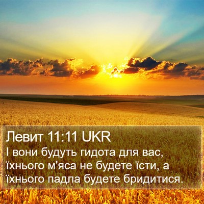 Левит 11:11 UKR Bible Verse Image
