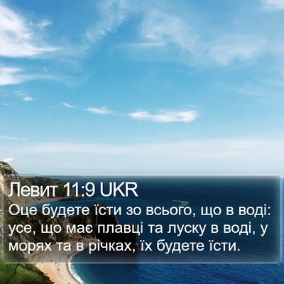 Левит 11:9 UKR Bible Verse Image