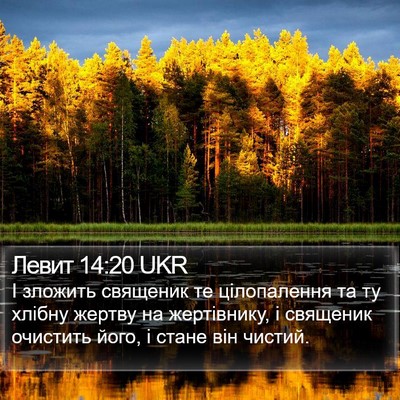 Левит 14:20 UKR Bible Verse Image