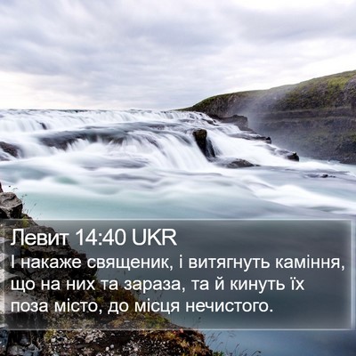 Левит 14:40 UKR Bible Verse Image