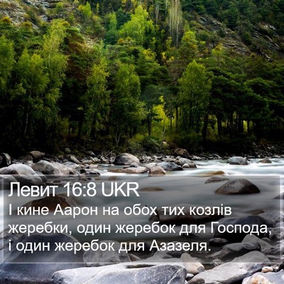Левит 16:8 UKR Bible Verse Image