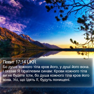 Левит 17:14 UKR Bible Verse Image