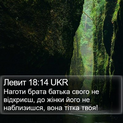 Левит 18:14 UKR Bible Verse Image