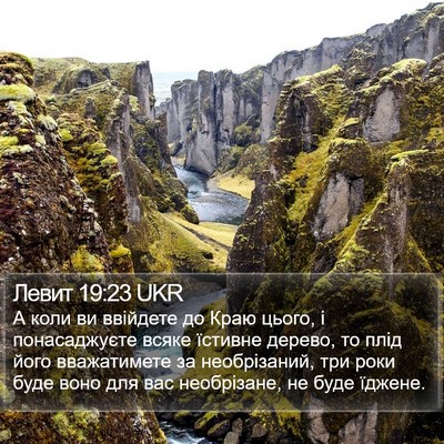 Левит 19:23 UKR Bible Verse Image
