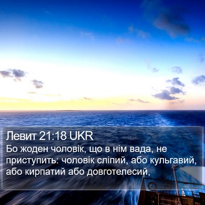 Левит 21:18 UKR Bible Verse Image