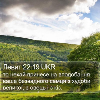 Левит 22:19 UKR Bible Verse Image