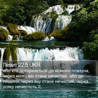 Левит 22:5 UKR Bible Verse Image