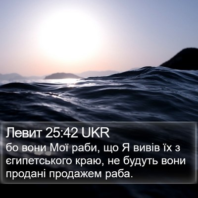 Левит 25:42 UKR Bible Verse Image