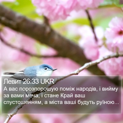Левит 26:33 UKR Bible Verse Image