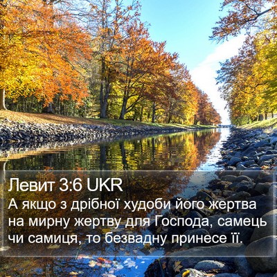 Левит 3:6 UKR Bible Verse Image