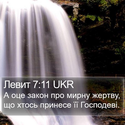 Левит 7:11 UKR Bible Verse Image