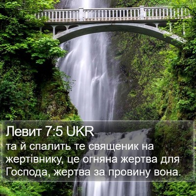 Левит 7:5 UKR Bible Verse Image