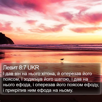 Левит 8:7 UKR Bible Verse Image
