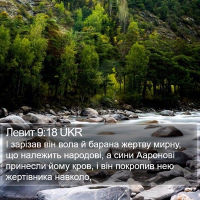 Левит 9:18 UKR Bible Verse Image