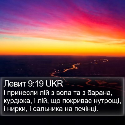 Левит 9:19 UKR Bible Verse Image