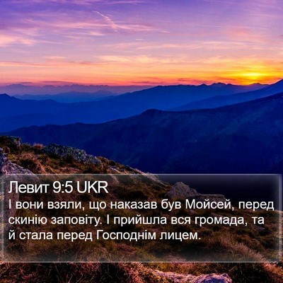 Левит 9:5 UKR Bible Verse Image