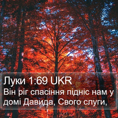 Луки 1:69 UKR Bible Verse Image