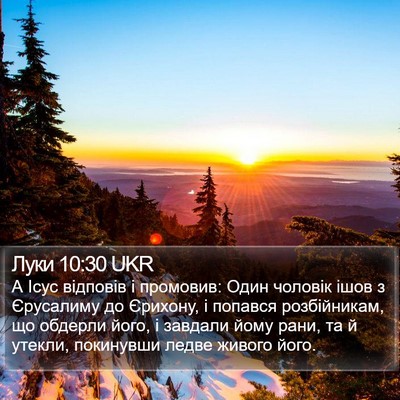 Луки 10:30 UKR Bible Verse Image