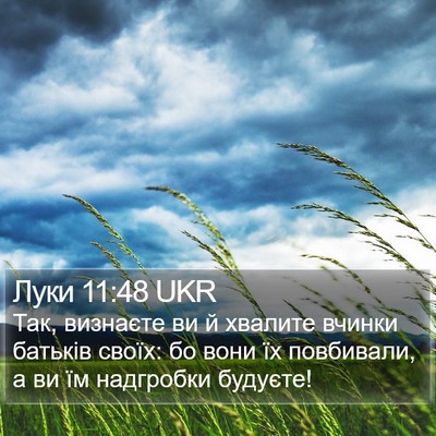 Луки 11:48 UKR Bible Verse Image
