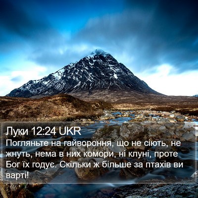 Луки 12:24 UKR Bible Verse Image