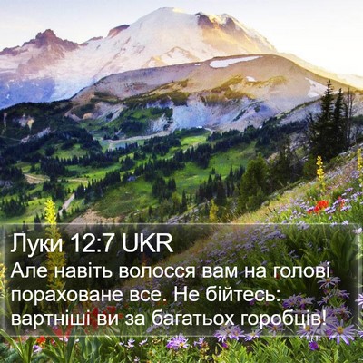Луки 12:7 UKR Bible Verse Image