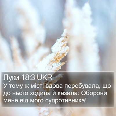 Луки 18:3 UKR Bible Verse Image