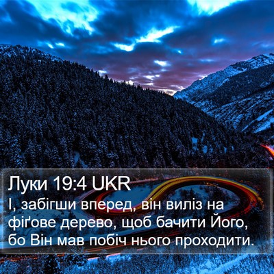 Луки 19:4 UKR Bible Verse Image