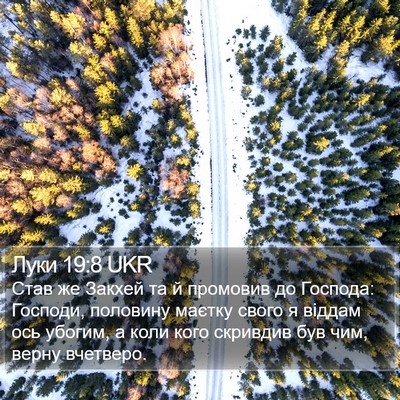 Луки 19:8 UKR Bible Verse Image