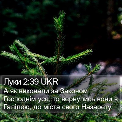 Луки 2:39 UKR Bible Verse Image
