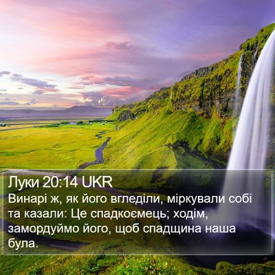 Луки 20:14 UKR Bible Verse Image