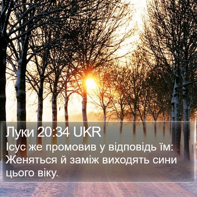 Луки 20:34 UKR Bible Verse Image