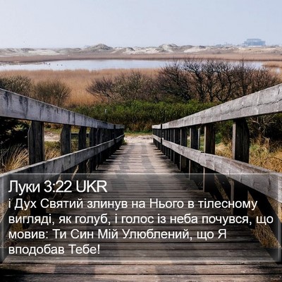 Луки 3:22 UKR Bible Verse Image