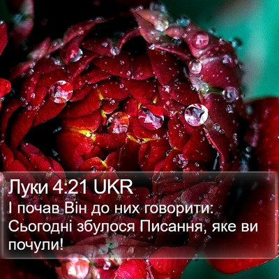 Луки 4:21 UKR Bible Verse Image