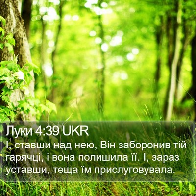 Луки 4:39 UKR Bible Verse Image