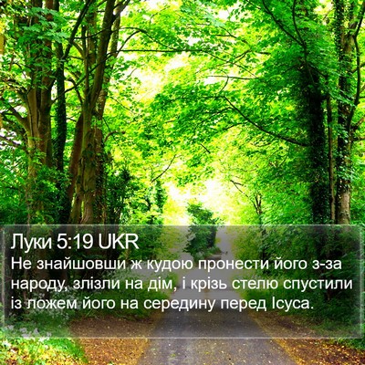Луки 5:19 UKR Bible Verse Image